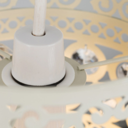 ValueLights Moroccan Style White Ornate Pendant Lamp Shade - Size: 22 x 18 x 24cm - Wilko - thumbnail 5