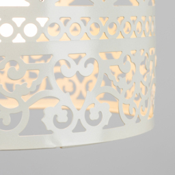 ValueLights Moroccan Style White Ornate Pendant Lamp Shade - Size: 22 x 18 x 24cm - Wilko - thumbnail 7