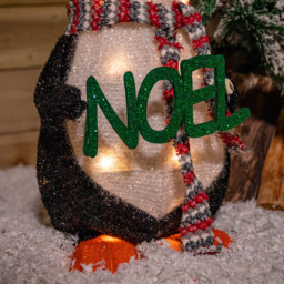 Samuel Alexander Warm White LED Christmas Penguin with Red Hat 55cm - Size: 55 x 30 x 30cm - Multi - Wilko - thumbnail 4