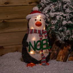Samuel Alexander Warm White LED Christmas Penguin with Red Hat 55cm - Size: 55 x 30 x 30cm - Multi - Wilko - thumbnail 7