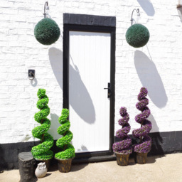 Leaf Artificial Green Large Leaf Spiral with Decorative Planter 90cm - Size: 90 x 35 x 35cm - Wilko - thumbnail 3