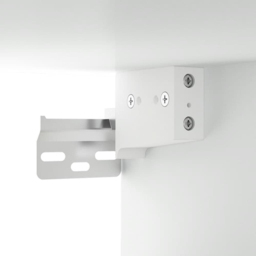 vidaXL 2 Drawer White Wall Mounted Cabinet - Size: 20 x 68 x 30cm - Wilko - thumbnail 5