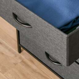 Portland 4 Drawer Black and Wood Effect Chest of Drawers - Wilko - thumbnail 4