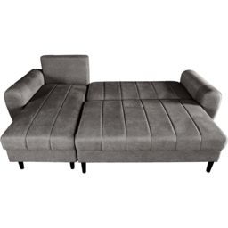 DS Living Sienna 3 Seater Grey Fabric Right Hand Chaise Sofa Bed - Wilko - thumbnail 5
