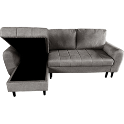 DS Living Sienna 3 Seater Grey Fabric Right Hand Chaise Sofa Bed - Wilko - thumbnail 6