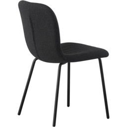 Bella Set of 4 Black Teddy Faux Fur Stitched Design Dining Chairs - MCC - Wilko - thumbnail 5