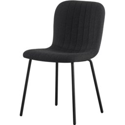 Bella Set of 4 Black Teddy Faux Fur Stitched Design Dining Chairs - MCC - Wilko - thumbnail 3