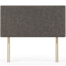Bedmaster Valencia Small Double Slate Linen Plain Headboard - Grey - Wilko - thumbnail 3