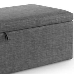 Julian Bowen Sorrento Slate Grey Linen Blanket Box - Size: 45 x 140 x 41cm - Wilko - thumbnail 5