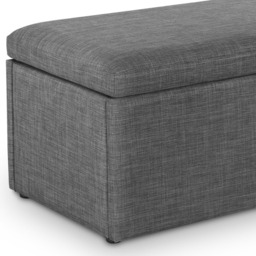 Julian Bowen Sorrento Slate Grey Linen Blanket Box - Size: 45 x 140 x 41cm - Wilko - thumbnail 4
