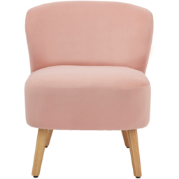 GFW Evie Blush Pink Velvet Accent Chair - Size: Single - Wilko - thumbnail 3