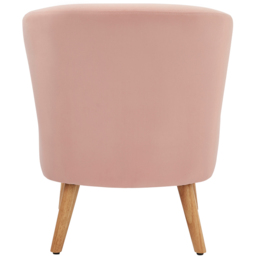 GFW Evie Blush Pink Velvet Accent Chair - Size: Single - Wilko - thumbnail 6