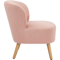 GFW Evie Blush Pink Velvet Accent Chair - Size: Single - Wilko - thumbnail 5