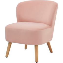 GFW Evie Blush Pink Velvet Accent Chair - Size: Single - Wilko - thumbnail 4