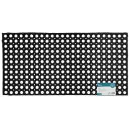 JVL Rondo Rubber Scraper Door Mat 50 x 100cm 5 Pack - Black - JVL Homewares - Wilko - thumbnail 5