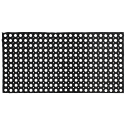 JVL Rondo Rubber Scraper Door Mat 50 x 100cm 5 Pack - Black - JVL Homewares - Wilko - thumbnail 4