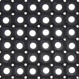 JVL Rondo Rubber Scraper Door Mat 50 x 100cm 5 Pack - Black - JVL Homewares - Wilko - thumbnail 7