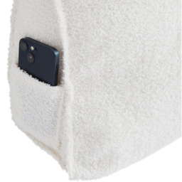 Living and Home Beige Wedge Headboard Pillow with Side Pocket 100 x 50cm - Size: 50 x 100 x 20cm - Wilko - thumbnail 6