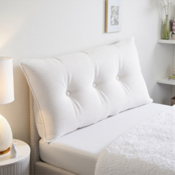Living and Home Beige Wedge Headboard Pillow with Side Pocket 100 x 50cm - Size: 50 x 100 x 20cm - Wilko - thumbnail 3
