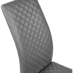 Julian Bowen Xavier Set of 4 Grey Faux Leather Upholstered Cantilever Dining Chairs - Wilko - thumbnail 7