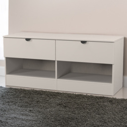 Crowndale Bora 2 Drawer 2 Shelf Kashmir Matt Storage Unit - Cream - Wilko - thumbnail 1