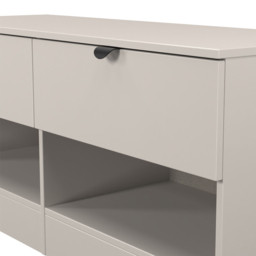 Crowndale Bora 2 Drawer 2 Shelf Kashmir Matt Storage Unit - Cream - Wilko - thumbnail 7