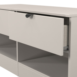 Crowndale Bora 2 Drawer 2 Shelf Kashmir Matt Storage Unit - Cream - Wilko - thumbnail 6