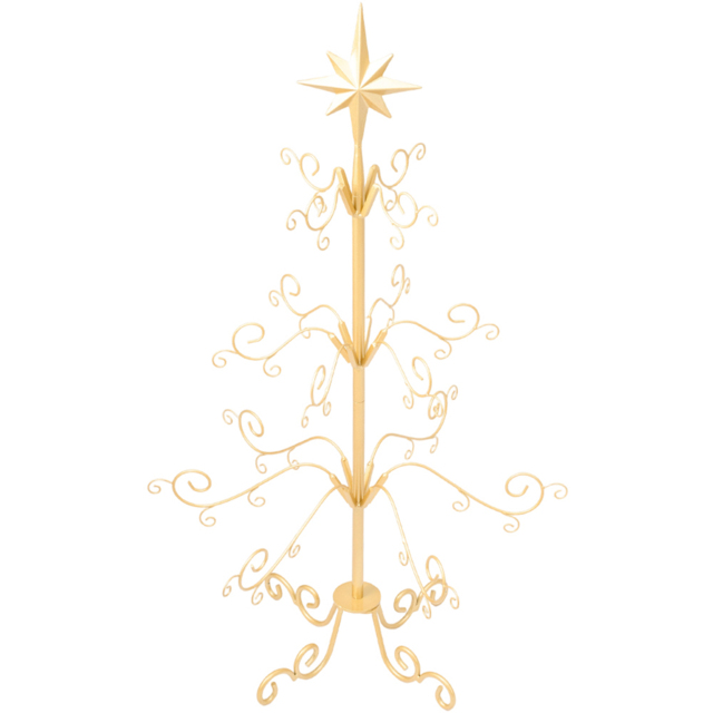 Living and Home Gold Display Stand Christmas Decoration with Star Top 3ft - Size: 90 x 58 x 58cm - Wilko - image 1