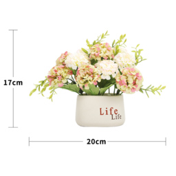 Artificial Flower in Ceramic Planter - Size: 17 x 20 x 20cm - Multi - Living and Home - Wilko - thumbnail 7