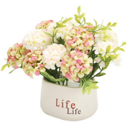 Artificial Flower in Ceramic Planter - Size: 17 x 20 x 20cm - Multi - Living and Home - Wilko - thumbnail 4