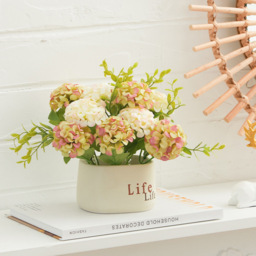 Artificial Flower in Ceramic Planter - Size: 17 x 20 x 20cm - Multi - Living and Home - Wilko - thumbnail 5