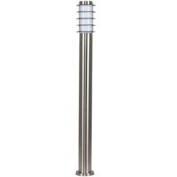 ValueLights Wharf Set of 2 Silver Warm White Bulb Bollard Lights 1m - Size: 100 x 11.5 x 101cm - Wilko