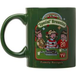Steve Rhodes, Let's Make Special Brownies Brownie Scented Candle with Green Mug - Size: 12 x 11.5 x 11.5cm - Dark Green - Wilko - thumbnail 1