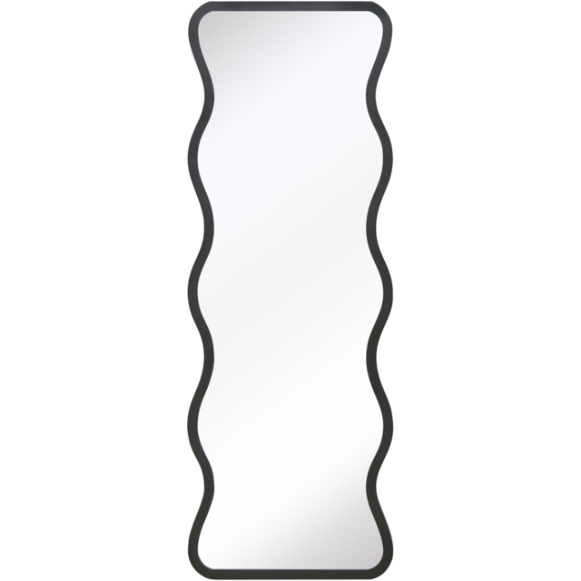 Charles Bentley Amsterdam Black Wavy Shape Outdoor Wall Mirror 170 x 60cm - Size: 2.5 x 170 x 60cm - Wilko - image 1