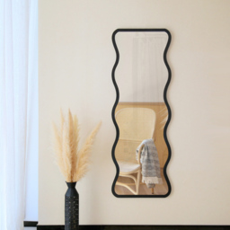 Charles Bentley Amsterdam Black Wavy Shape Outdoor Wall Mirror 170 x 60cm - Size: 2.5 x 170 x 60cm - Wilko - thumbnail 7