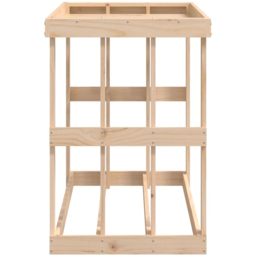 vidaXL Solid Pine Wood Log Holder 108 x 52 x 74cm - Size: 74 x 108 x 52cm - Brown - Wilko - thumbnail 6