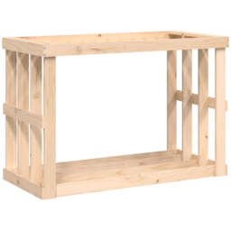 vidaXL Solid Pine Wood Log Holder 108 x 52 x 74cm - Size: 74 x 108 x 52cm - Brown - Wilko