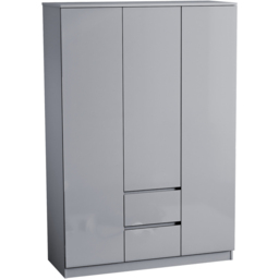Vida Designs Glinton 3 Door 2 Drawer Grey Wardrobe - Size: 3 Door, 2 Drawer - Wilko - thumbnail 3