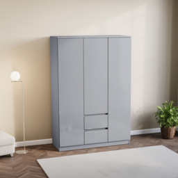 Vida Designs Glinton 3 Door 2 Drawer Grey Wardrobe - Size: 3 Door, 2 Drawer - Wilko - thumbnail 6