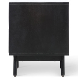Desser Venice 2 Drawer Black Rattan and Mango Wood Bedside Table - Wilko - thumbnail 5
