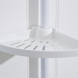 Premier Housewares 4 Tier Telescopic Corner Storage Shelf - Size: 27 x 17 x 255cm - White - Wilko - thumbnail 6