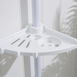 Premier Housewares 4 Tier Telescopic Corner Storage Shelf - Size: 27 x 17 x 255cm - White - Wilko - thumbnail 7