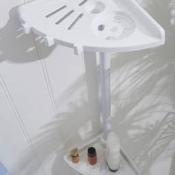 Premier Housewares 4 Tier Telescopic Corner Storage Shelf - Size: 27 x 17 x 255cm - White - Wilko - thumbnail 5