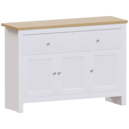 Vida Designs Arlington 3 Door 2 Drawer White Sideboard - Size: 35 x 117 x 82cm - Wilko - thumbnail 3
