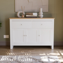 Vida Designs Arlington 3 Door 2 Drawer White Sideboard - Size: 35 x 117 x 82cm - Wilko - thumbnail 7