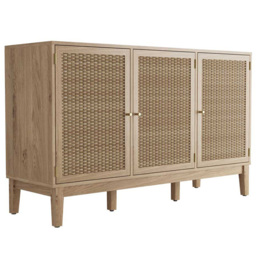 Bordeaux 3 Door Oak Effect Large Sideboard - Size: 40 x 128 x 78cm - Brown - LPD Home - Wilko - thumbnail 3