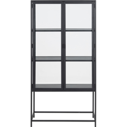 Florence Seaford 2 Door Black Glass Display Cabinet - Furniture To Go - Wilko - thumbnail 4
