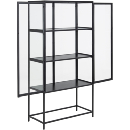 Florence Seaford 2 Door Black Glass Display Cabinet - Furniture To Go - Wilko - thumbnail 6