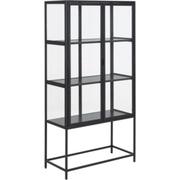 Florence Seaford 2 Door Black Glass Display Cabinet - Furniture To Go - Wilko - thumbnail 3