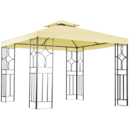 Charles Bentley 3 x 3m Cream Steel Art Luxury Gazebo - Wilko - thumbnail 3